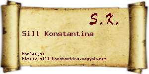 Sill Konstantina névjegykártya